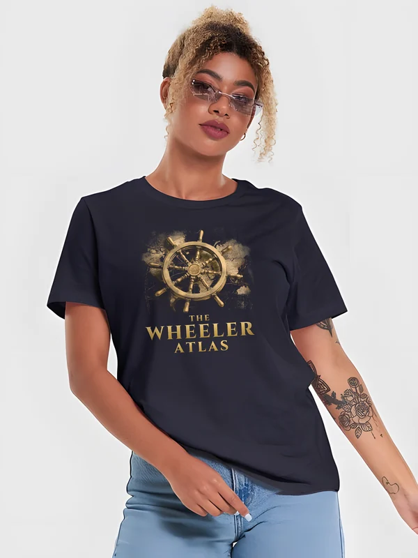 Women’s Heritage Wheel Tee, navy