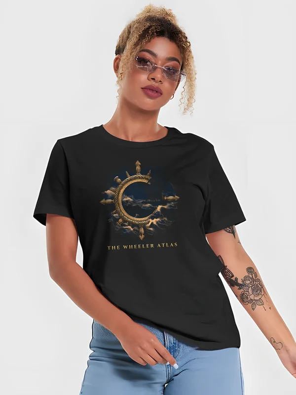 Women’s Rope Wheel Tee, black