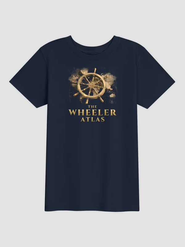 Youth Heritage Wheel Tee, navy